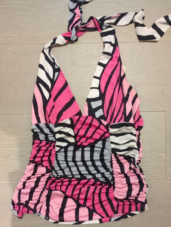 Tops - Vintage Y2K Butterfly Print Halter Top